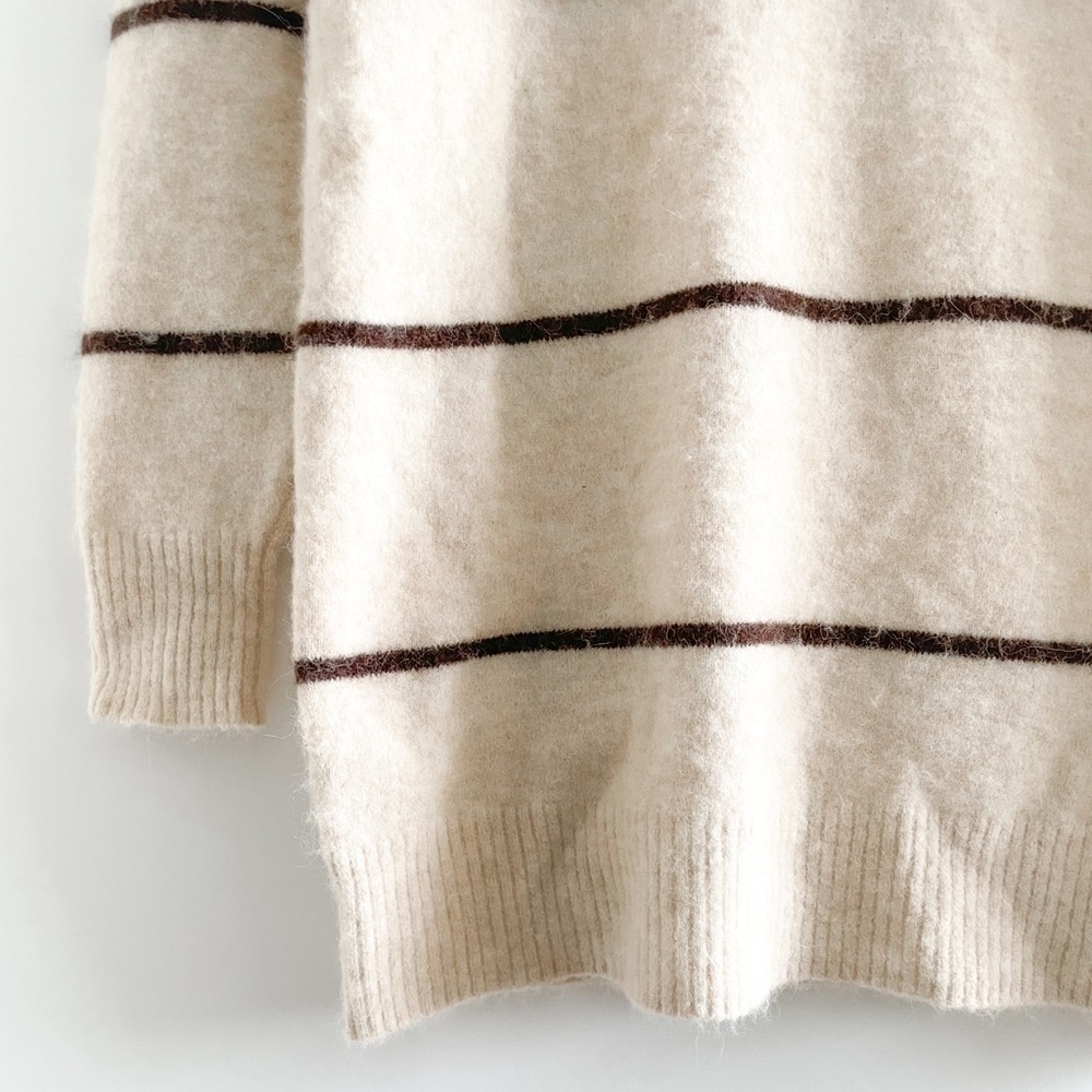 Wilfred Free Striped Alpaca Blend Sweater Dress - Picture 6 of 12